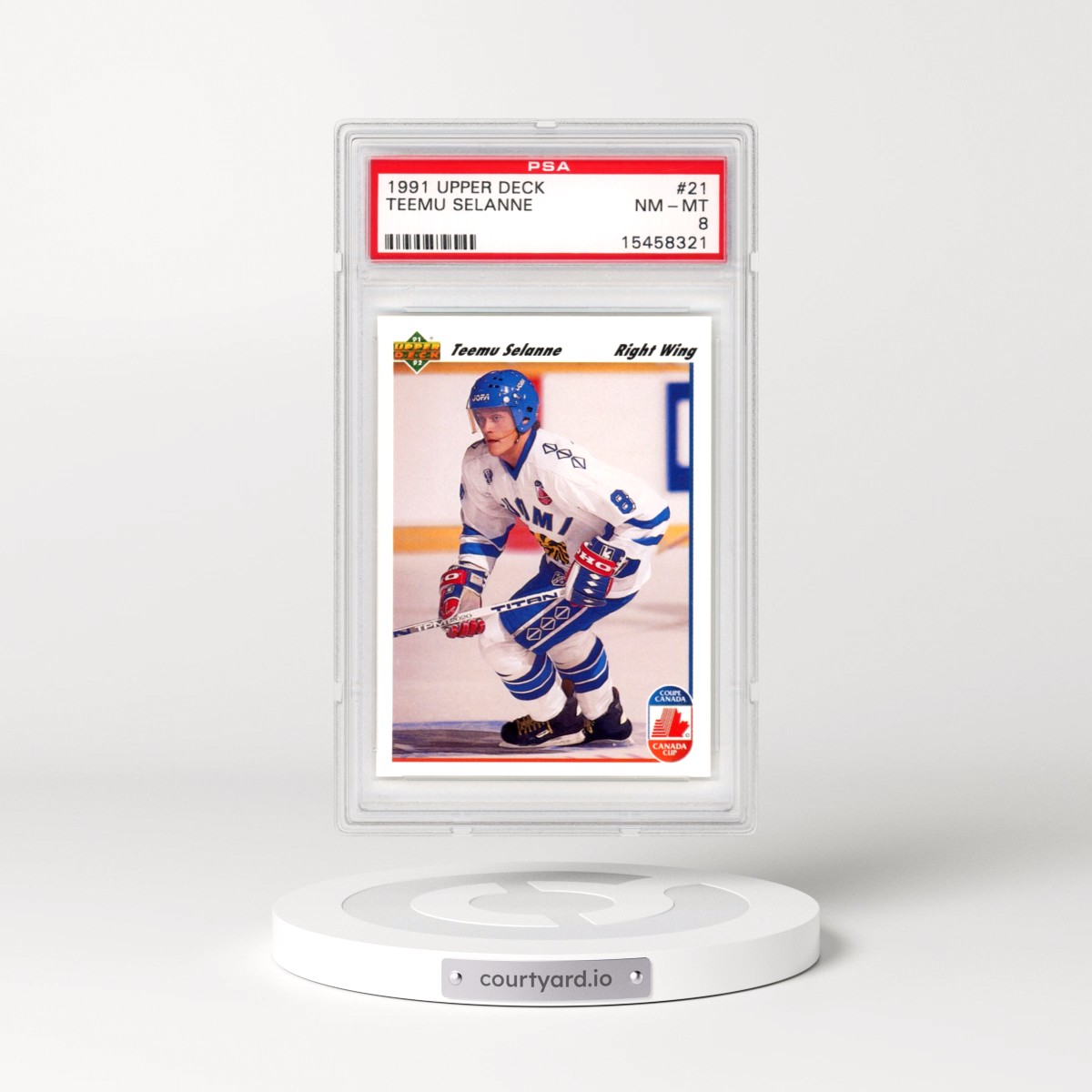 1991 Upper Deck Teemu Selanne #21 PSA 8