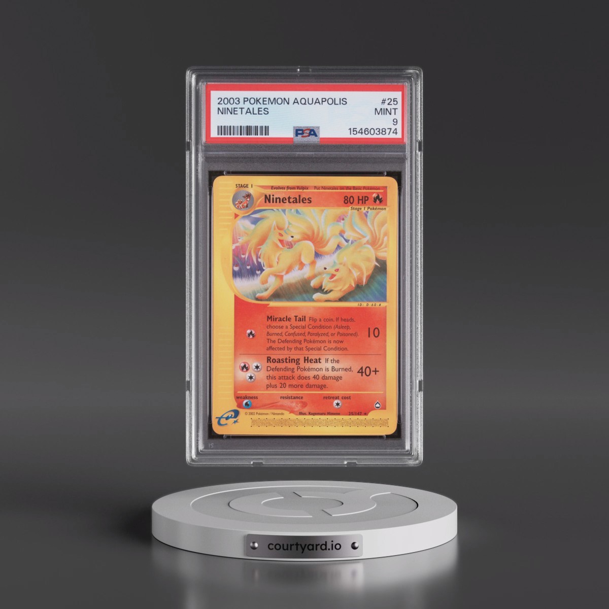 2003 Pokémon Aquapolis #25 Ninetales (PSA 9 MINT)