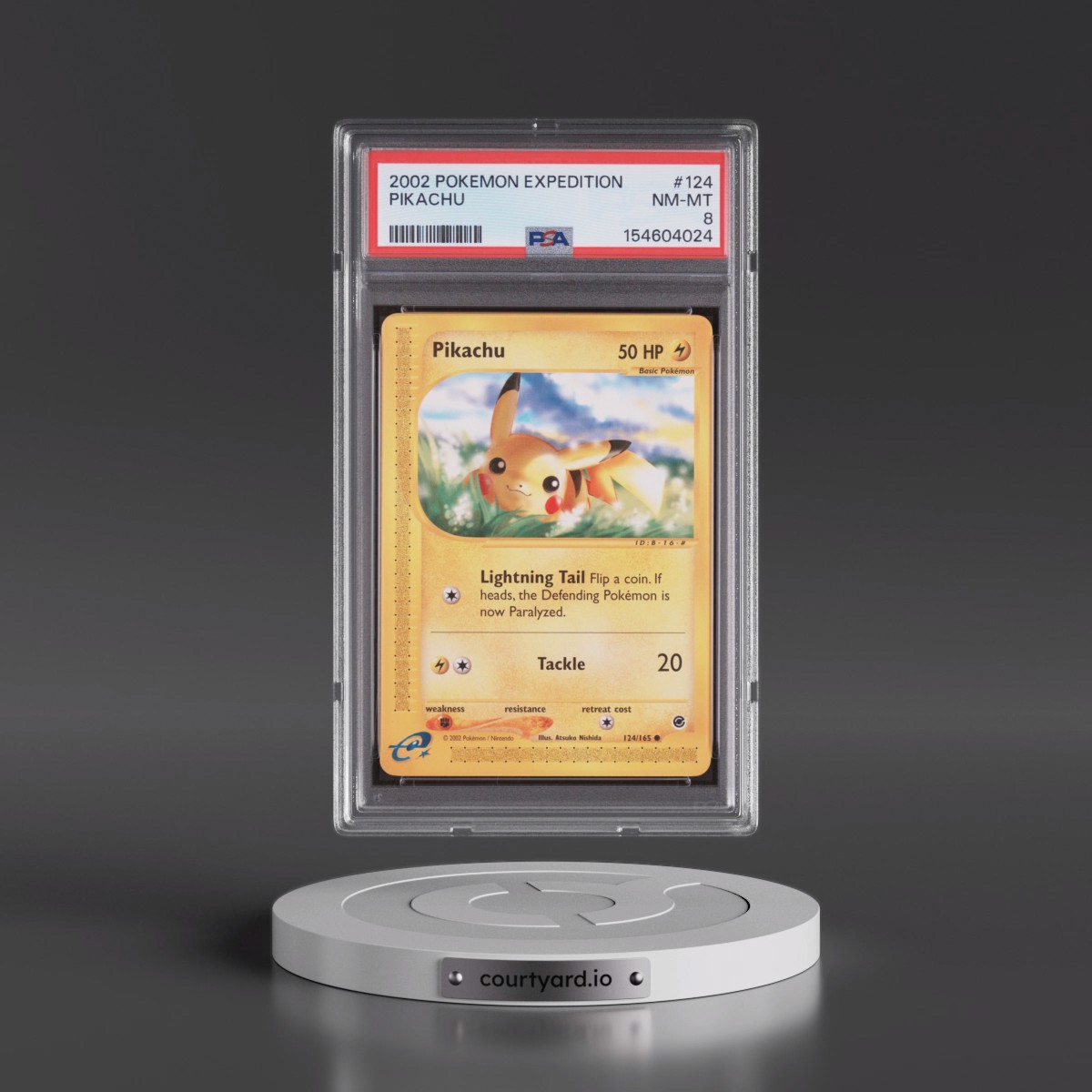 2002 Pokémon Expedition #124 Pikachu (PSA 8 NM-MT)