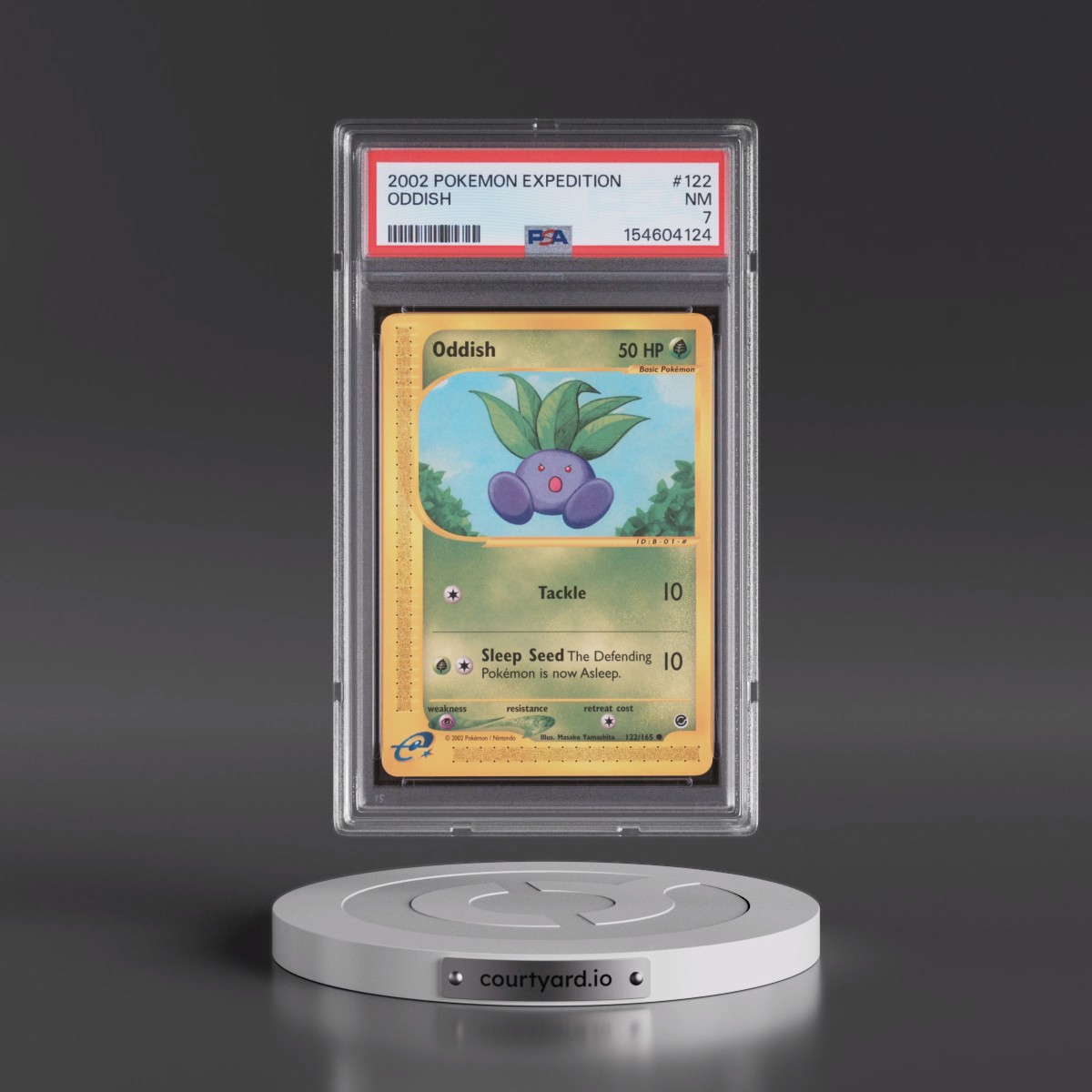 2002 Pokémon Expedition #122 Oddish (PSA 7 NM)