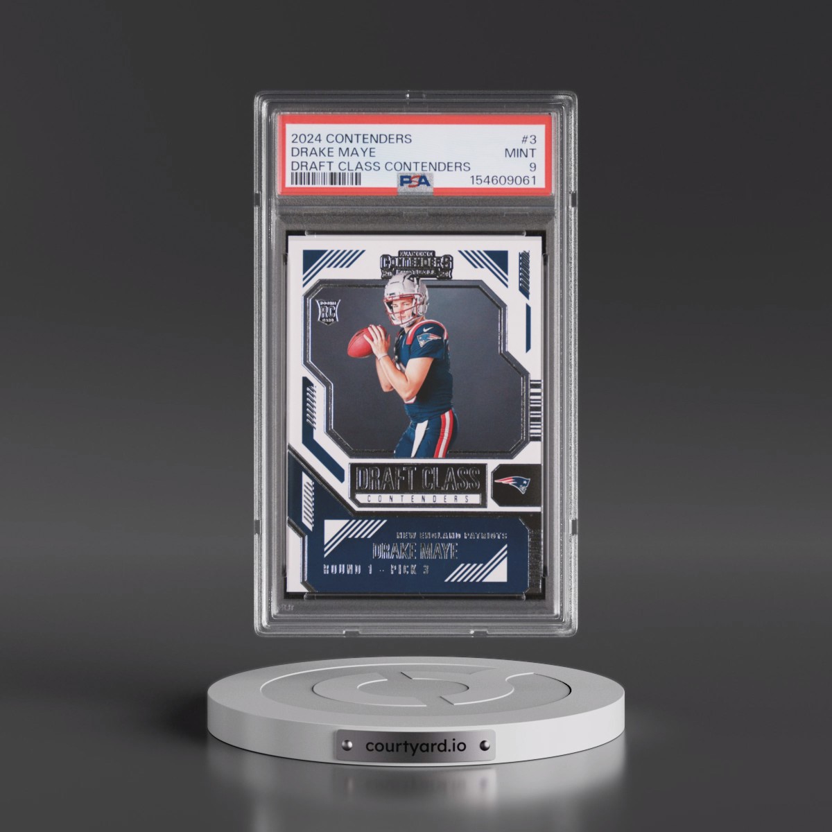 2024 Panini Contenders Draft Class Contenders #3 Drake Maye (PSA 9 MINT)