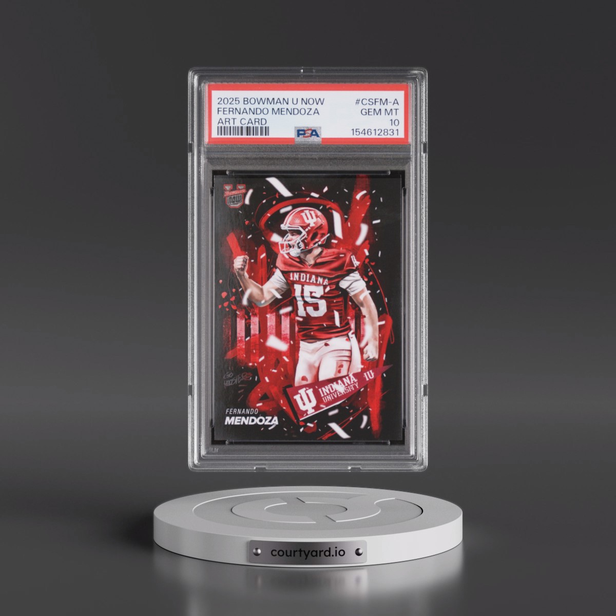 2025 Bowman U Now Art Card #CSFM-A Fernando Mendoza (PSA 10 GEM MINT)