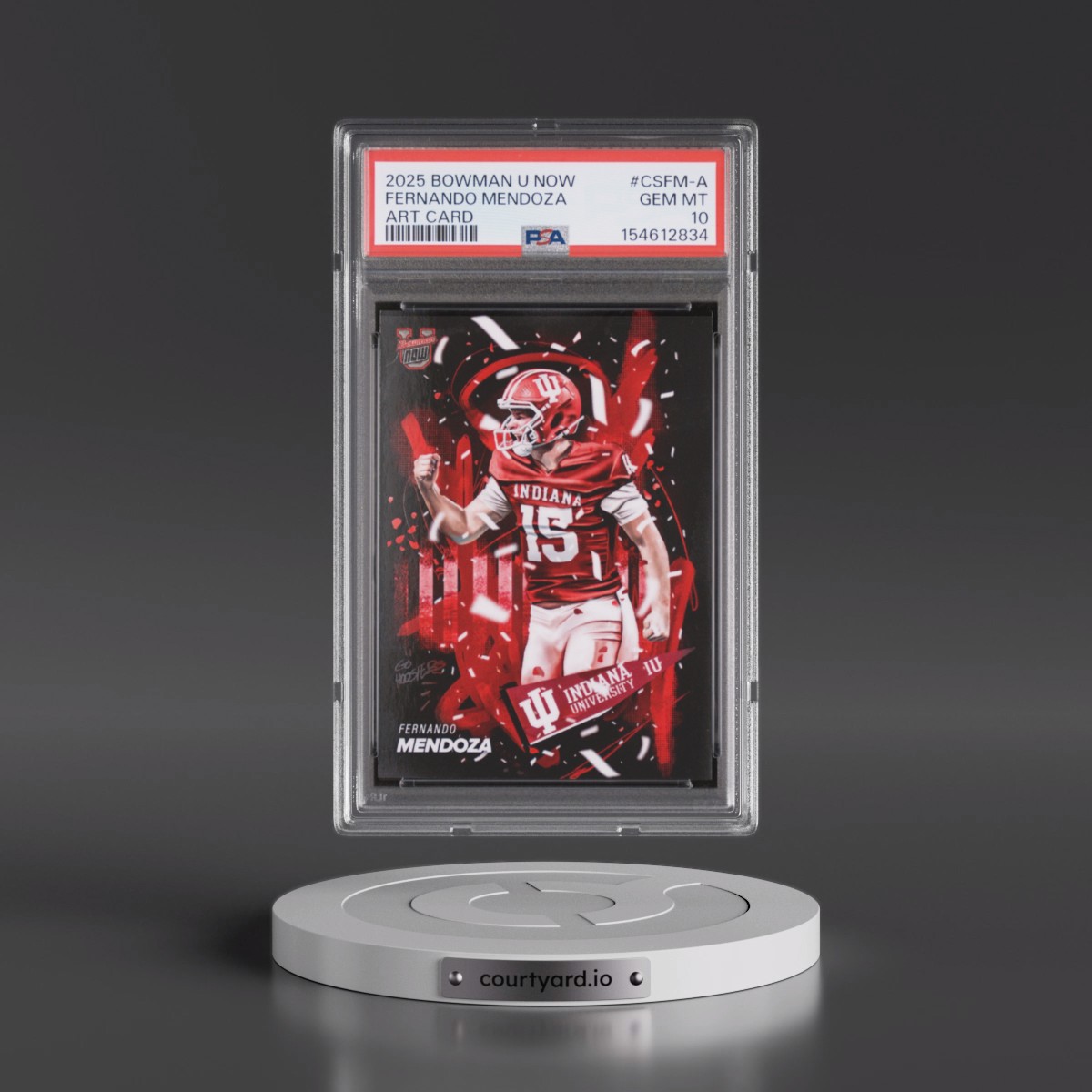2025 Bowman U Now Art Card #CSFM-A Fernando Mendoza (PSA 10 GEM MINT)