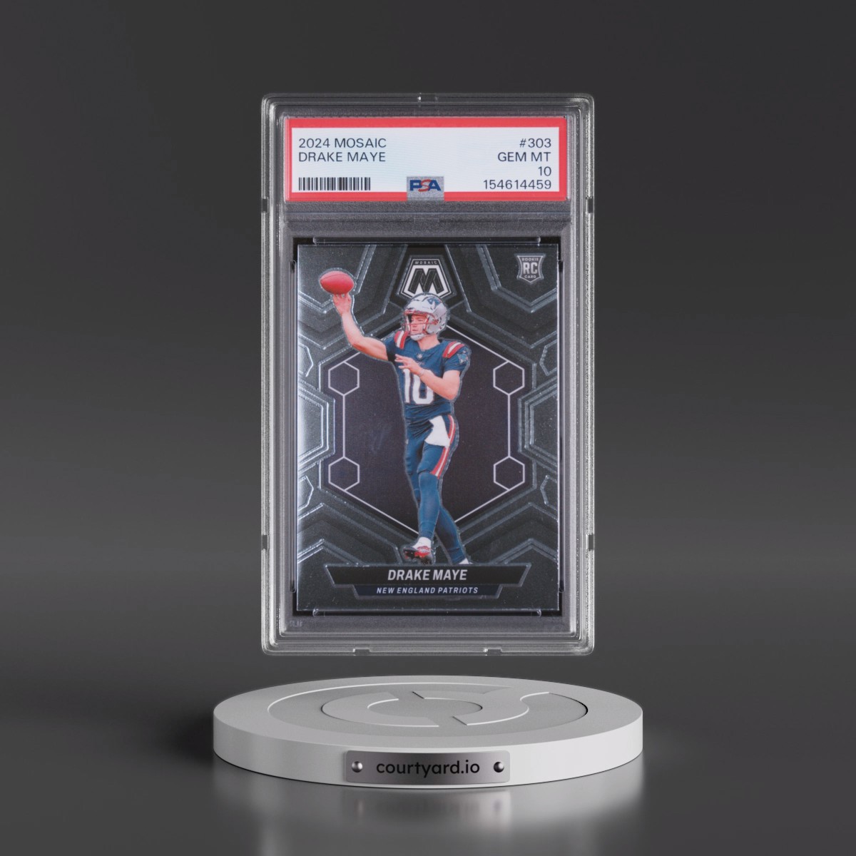 2024 Panini Mosaic #303 Drake Maye (PSA 10 GEM MINT)