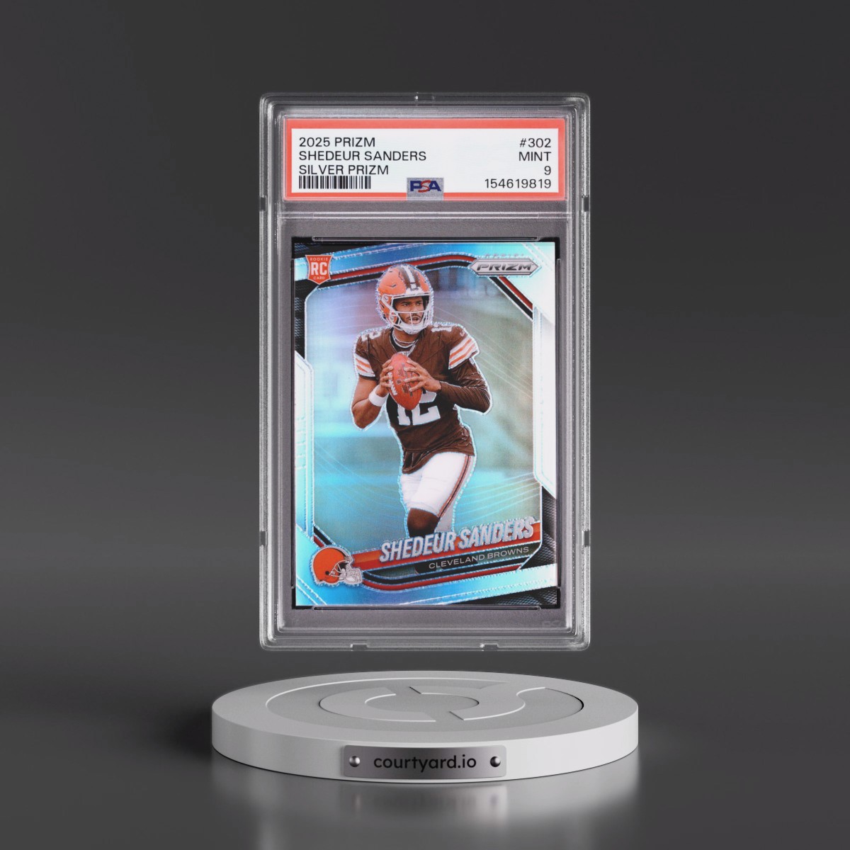 2025 Panini Prizm #302 Shedeur Sanders - Silver Prizm (PSA 9 MINT)