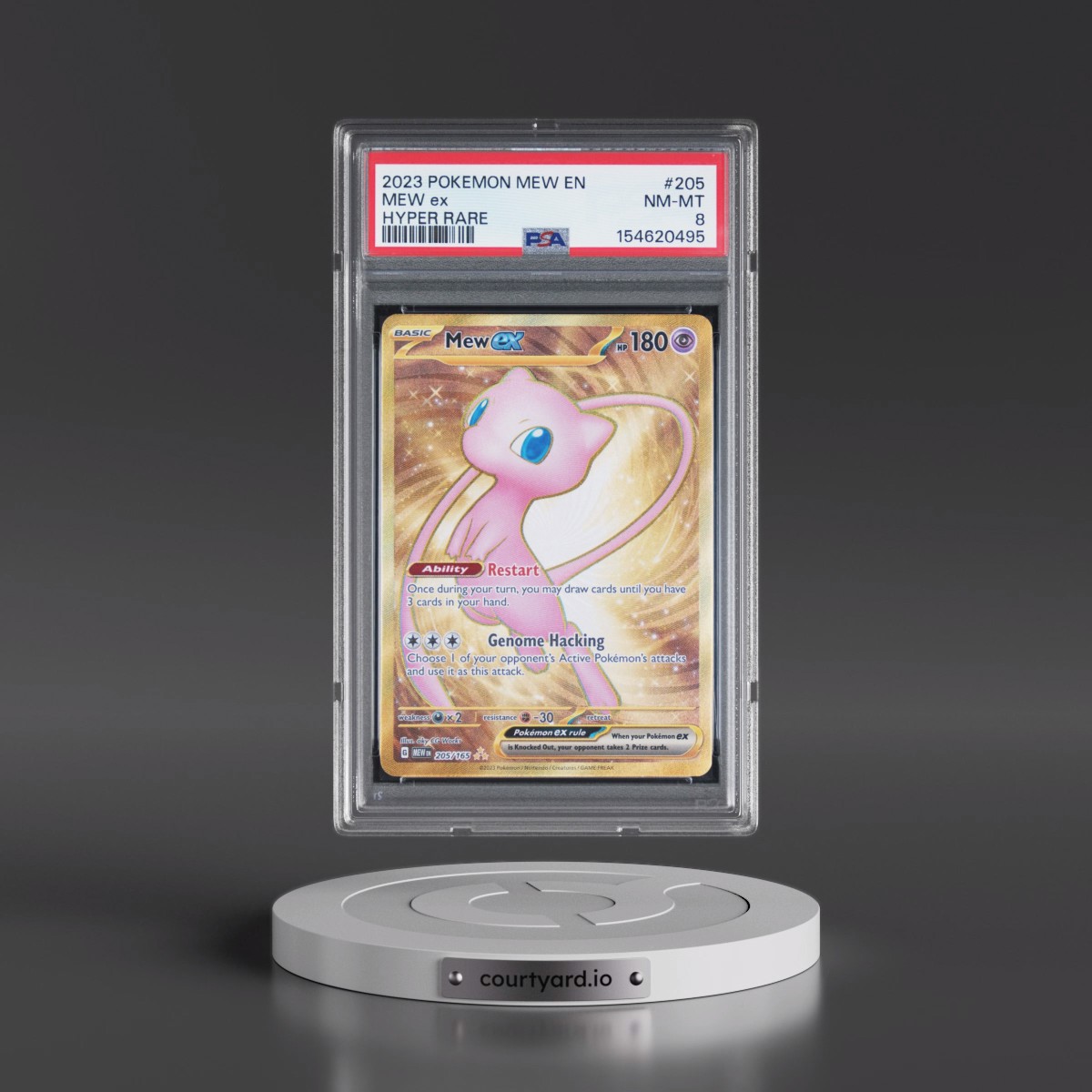 2023 Pokémon Mew EN-151 #205 Mew EX - Holo Hyper Rare (PSA 8 NM-MT)