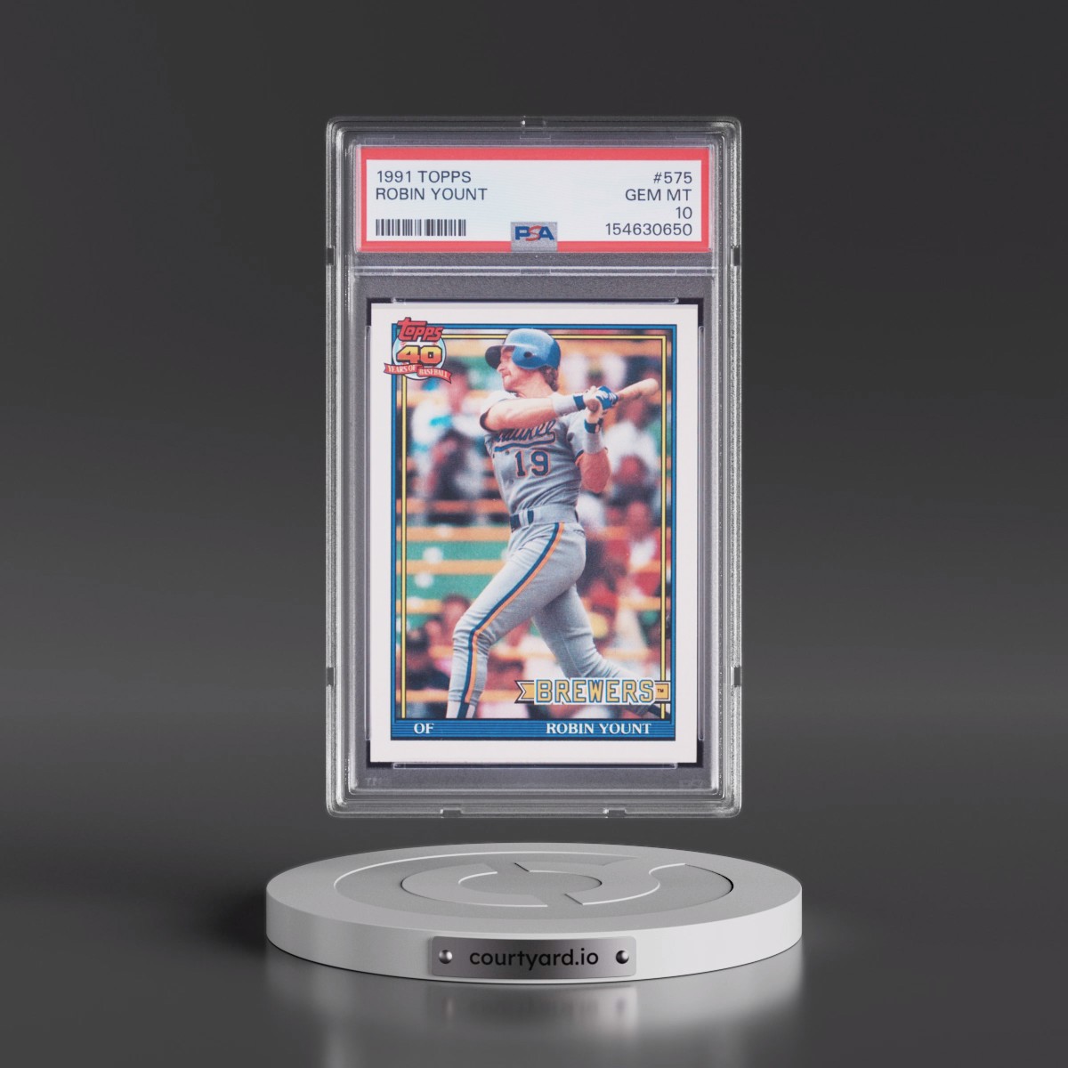 1991 Topps #575 Robin Yount (PSA 10 GEM MINT)
