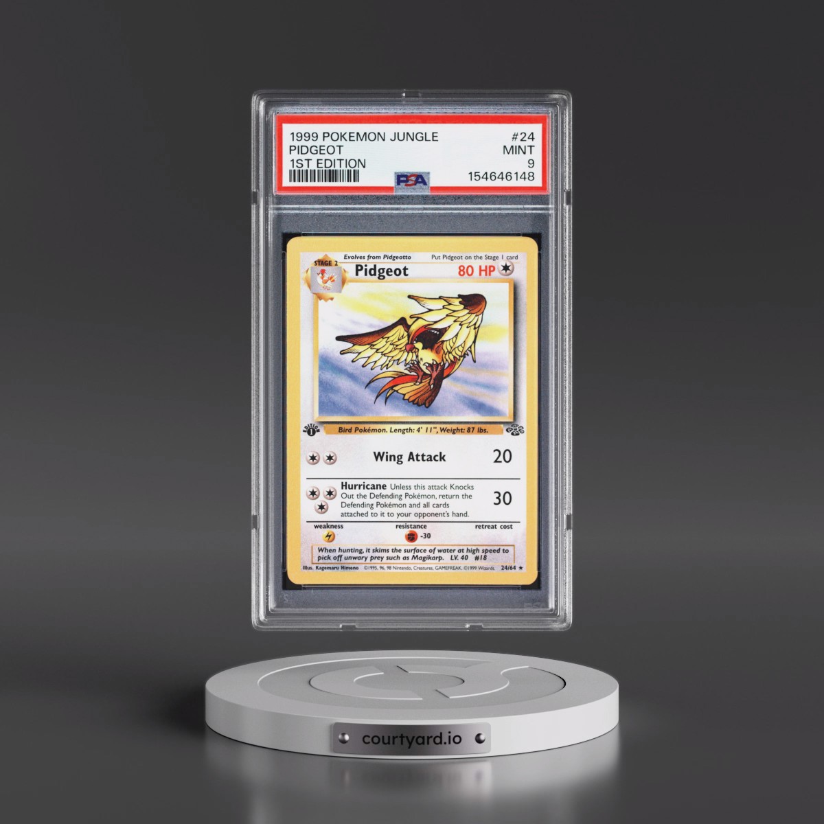 1999 Pokémon Jungle #24 Pidgeot - 1st Edition (PSA 9 MINT)