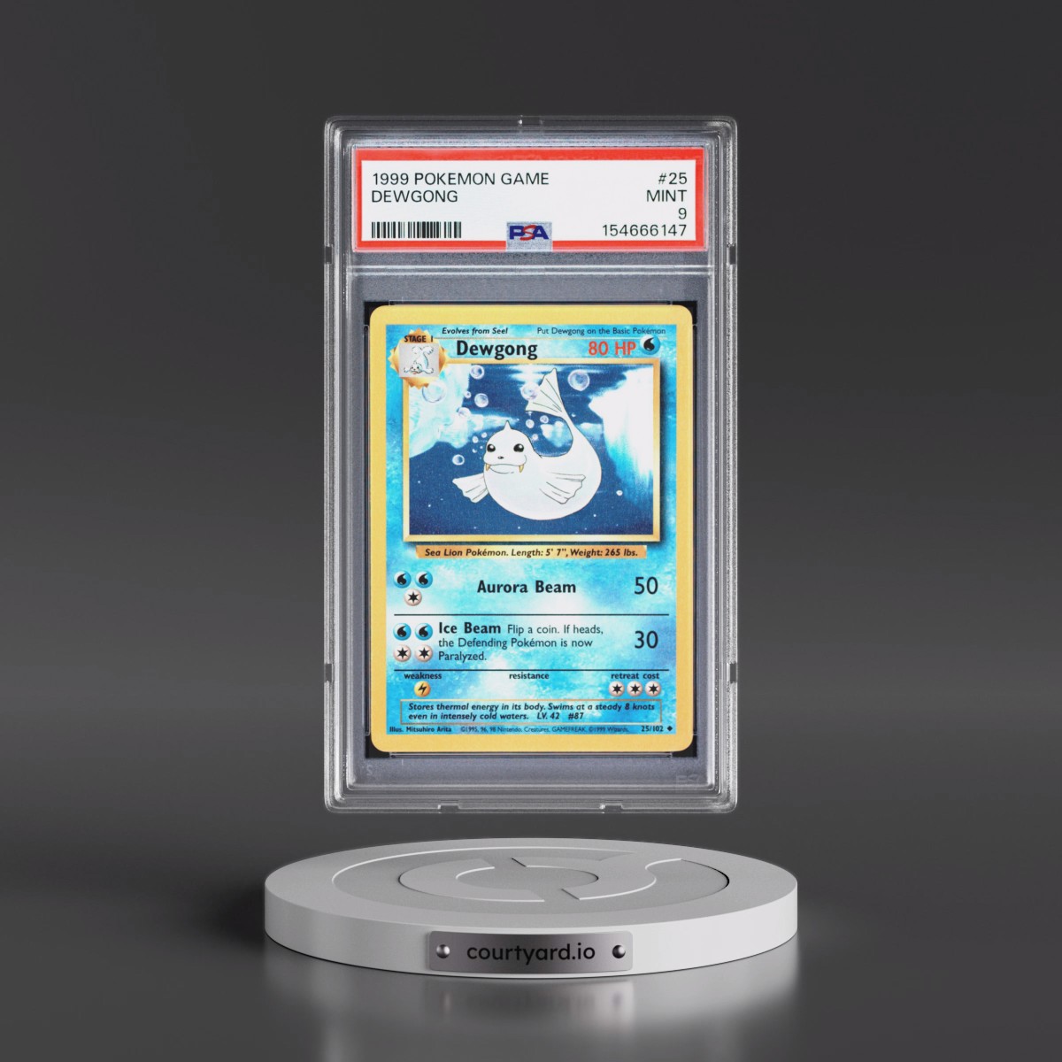 1999 Pokémon Game #25 Dewgong (PSA 9 MINT)