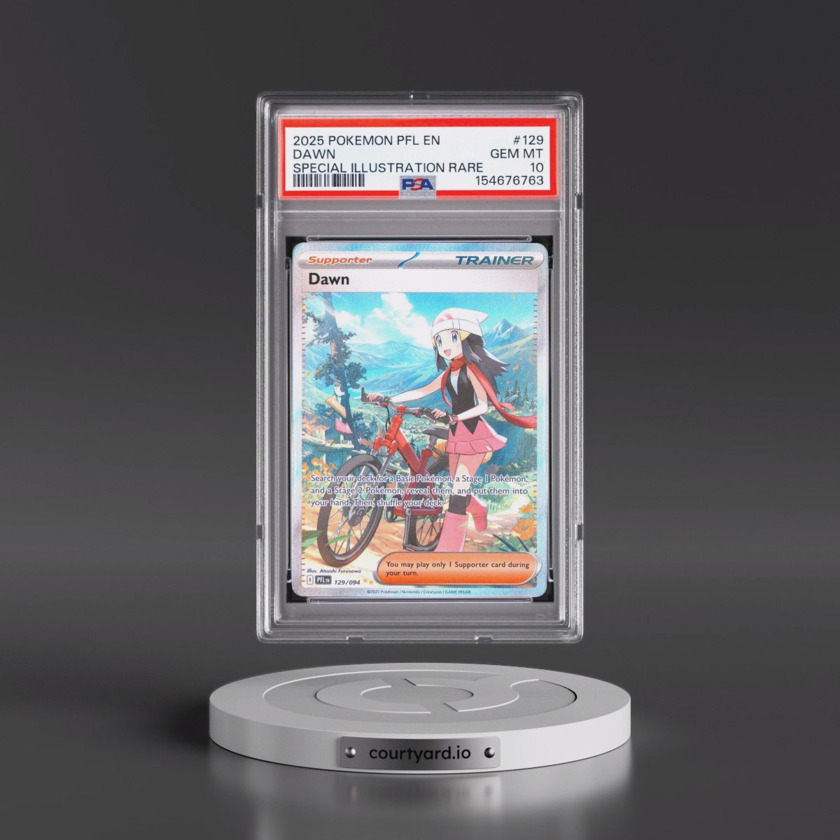 2025 Pokémon Pfl EN-Phantasmal Flames #129 Dawn - Special Illustration Rare (PSA 10 GEM MINT)