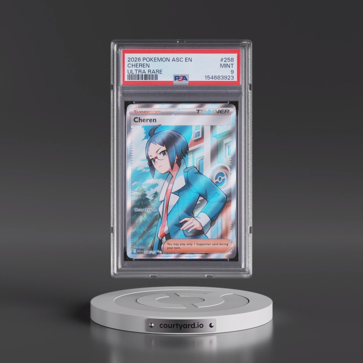 2026 Pokémon Asc EN-Ascended Heroes #258 Cheren - Ultra Rare (PSA 9 MINT)