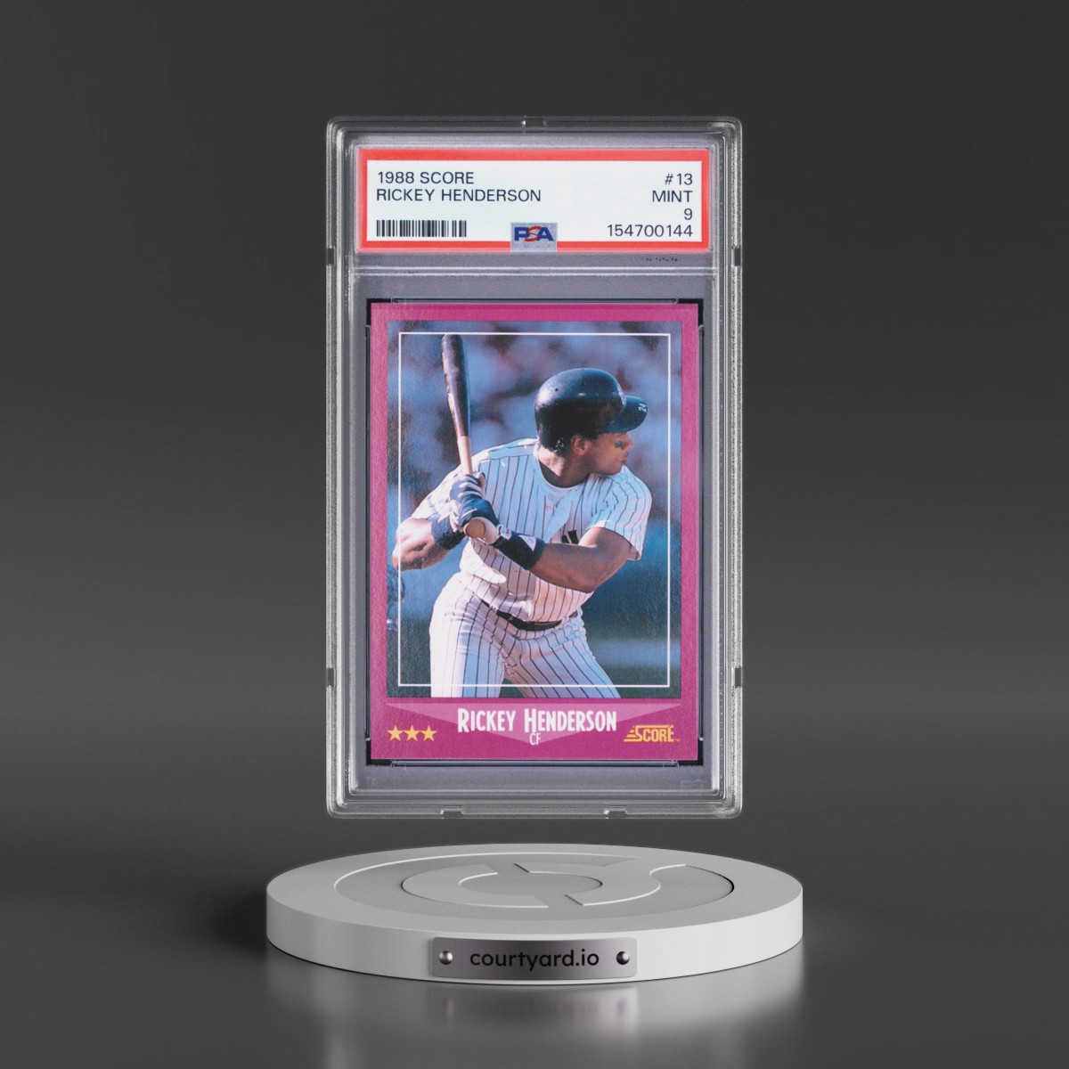 1988 Score #13 Rickey Henderson (PSA 9 MINT)