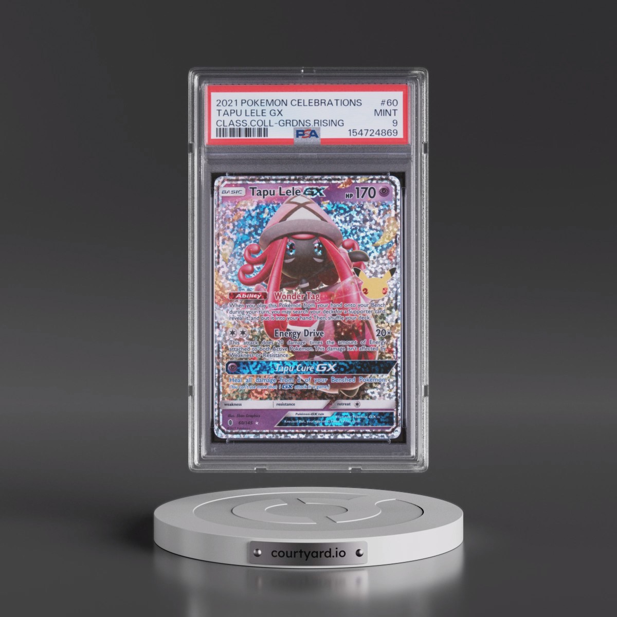 2021 Pokémon Celebrations Classic Collection #60 Tapu Lele GX - Holo (PSA 9 MINT)