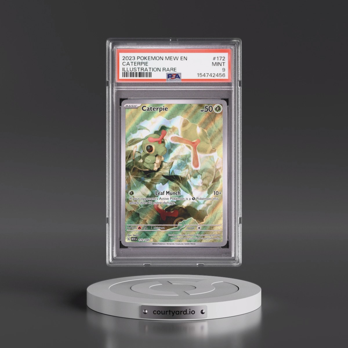 2023 Pokémon Mew EN-151 #172 Caterpie - Illustration Rare (PSA 9 MINT)