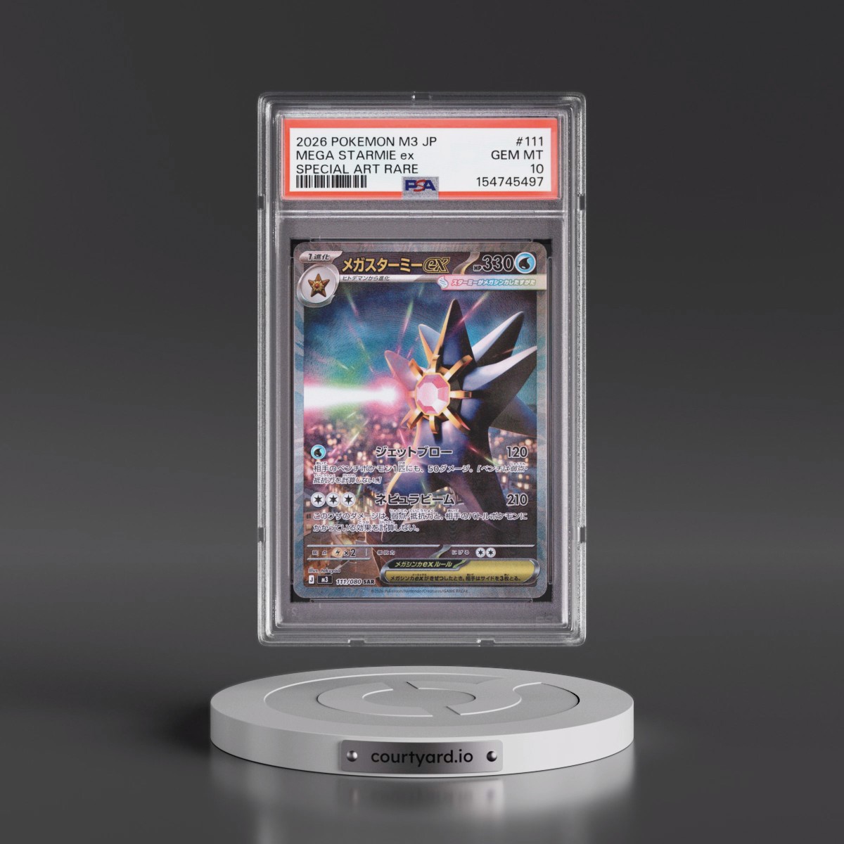 2026 Pokémon M3-Nullifying Zero #111 Mega Starmie EX - Holo Special Art Rare (PSA 10 GEM MINT)