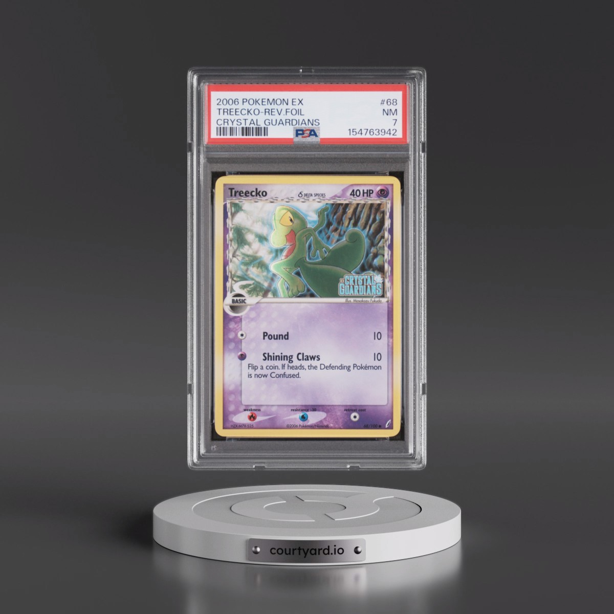 2006 Pokémon EX Crystal Guardians #68 Treecko - Reverse Foil (PSA 7 NM)