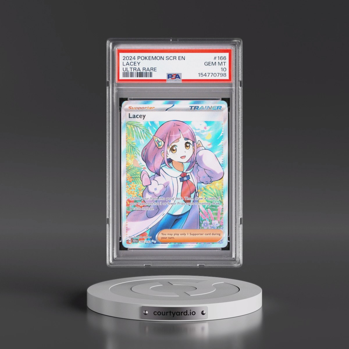 2024 Pokémon Scr EN-Stellar Crown #166 Lacey - Ultra Rare (PSA 10 GEM MINT)