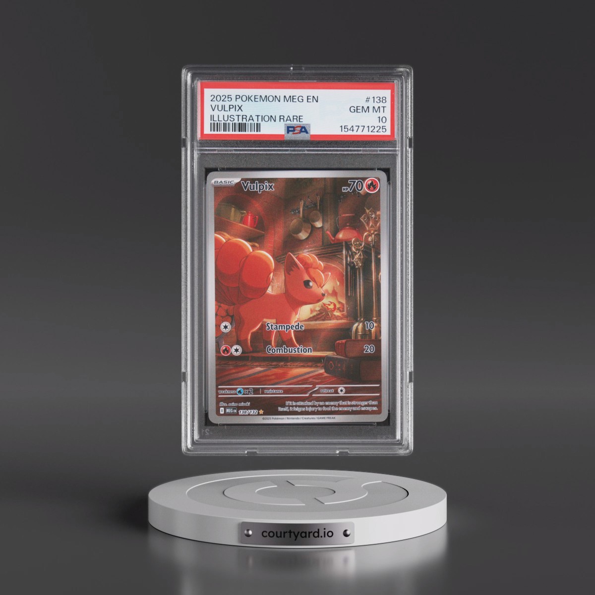 2025 Pokémon Meg EN-Mega Evolution #138 Vulpix - Illustration Rare (PSA 10 GEM MINT)