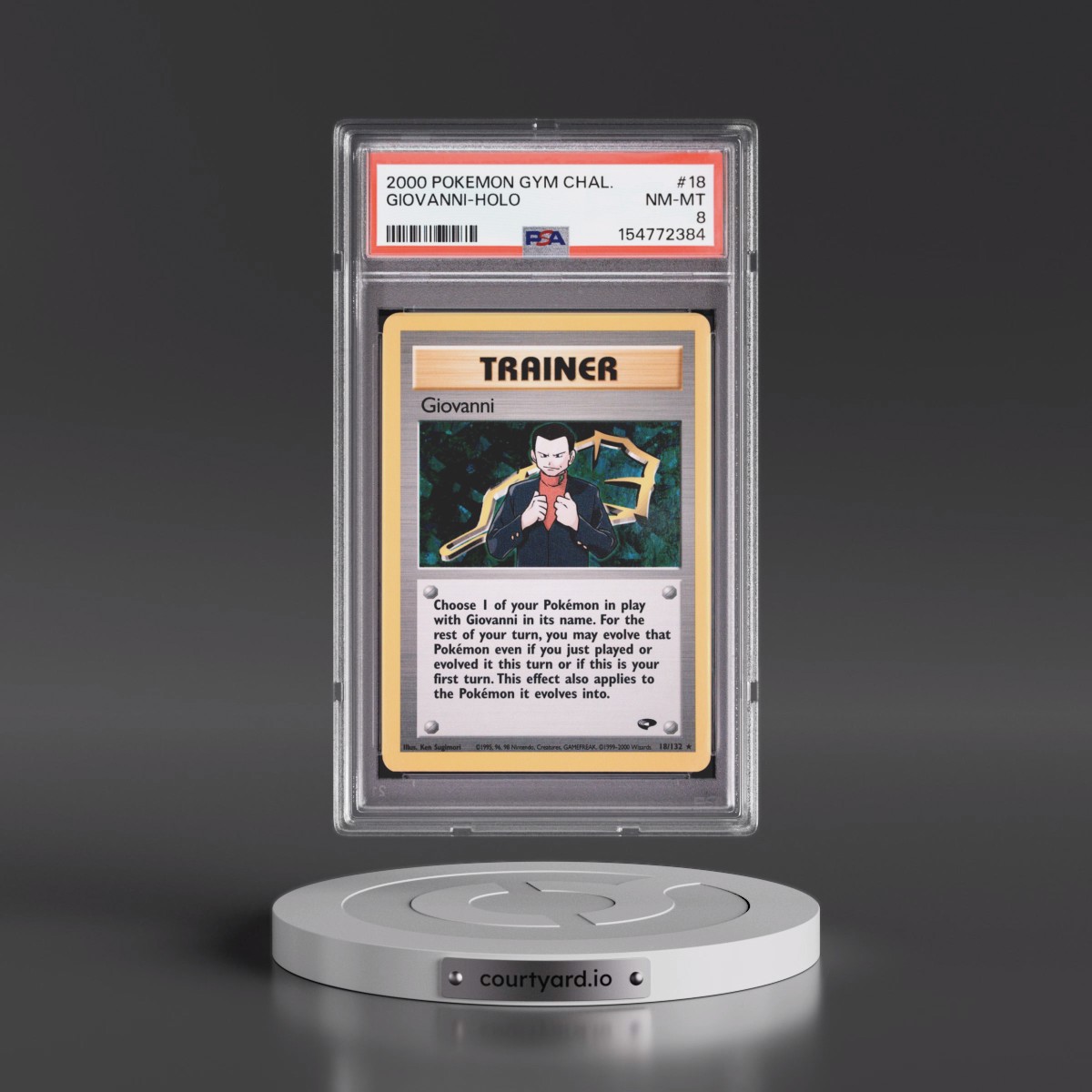 2000 Pokémon Gym Challenge #18 Giovanni - Holo (PSA 8 NM-MT)