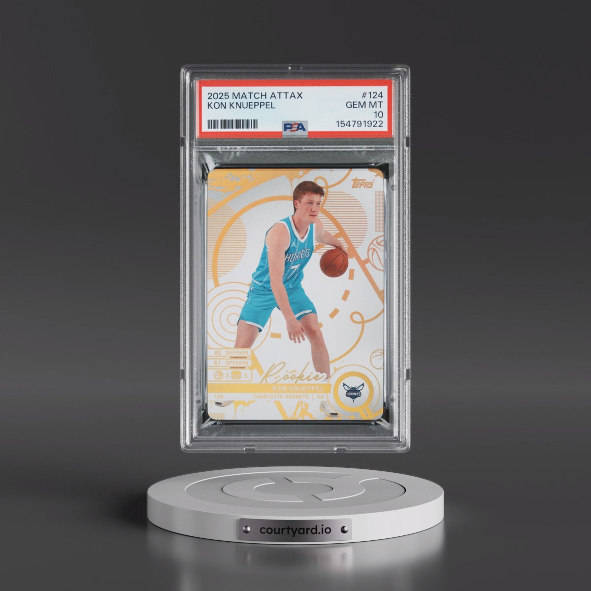 2025 Topps Match Attax #124 Kon Knueppel (PSA 10 GEM MINT)