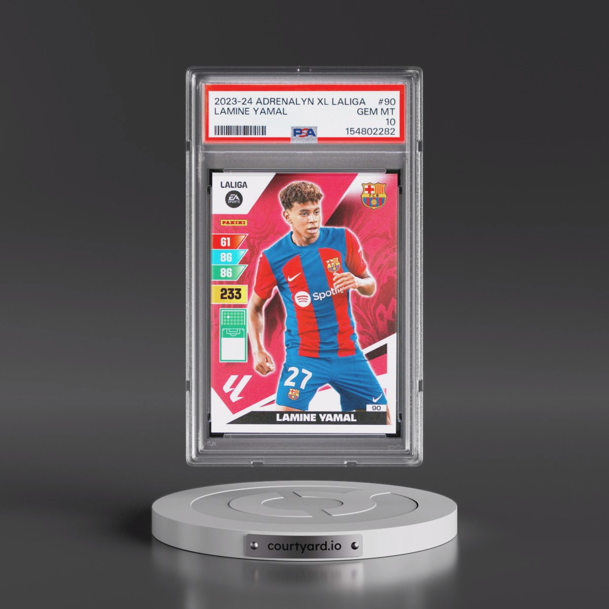 2023 Panini Adrenalyn XL Laliga #90 Lamine Yamal (PSA 10 GEM MINT)