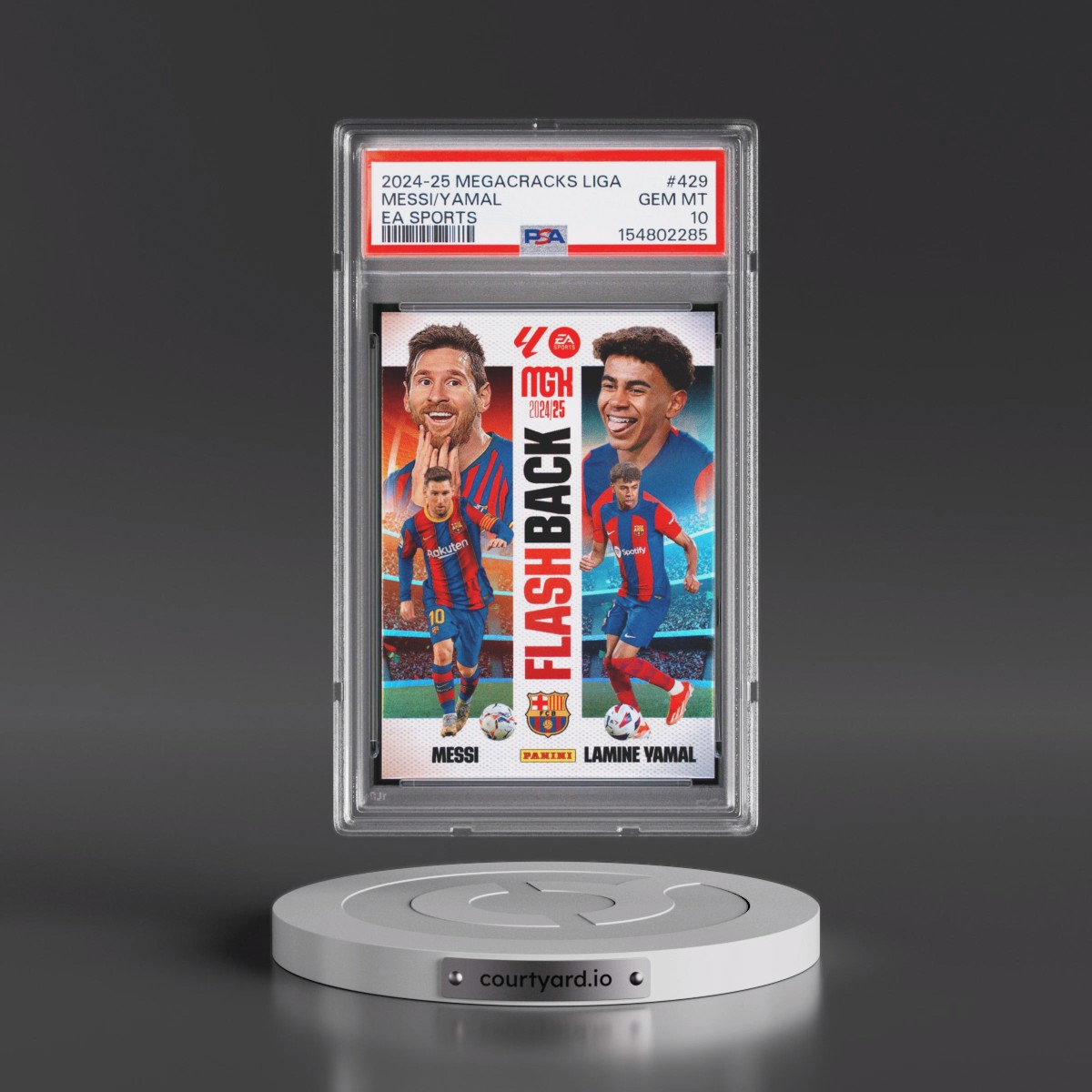 2024 Panini Megacracks Mgk Laliga EA Sports #429 Lamine Yamal/Lionel Messi (PSA 10 GEM MINT)