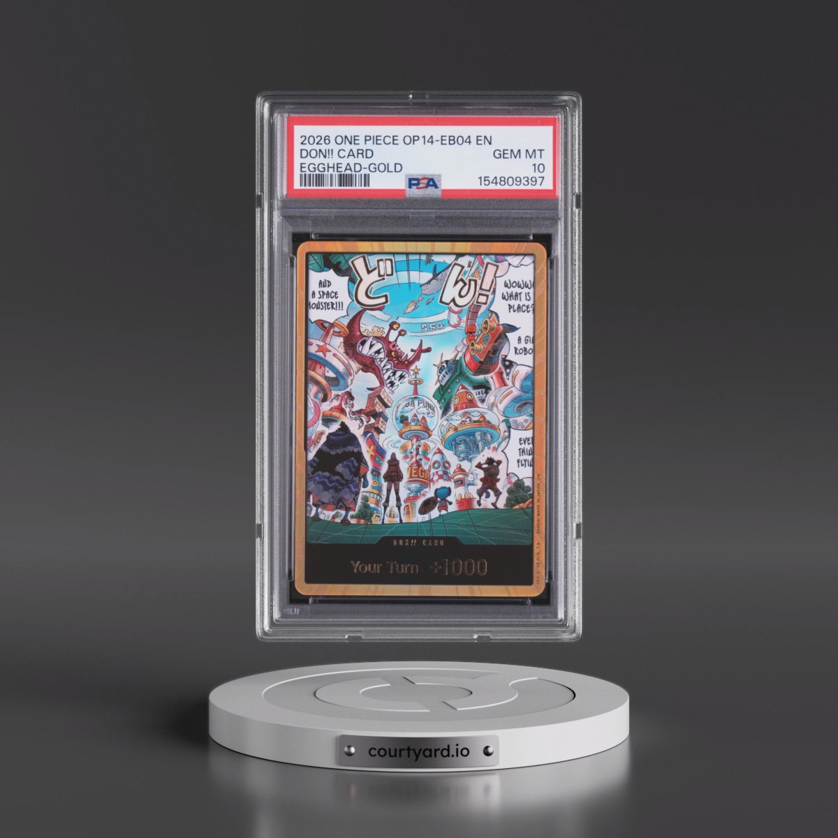2026 One Piece OP14-EB04-the Azure Sea's Seven Don!! Card - Egghead-Gold PSA 10