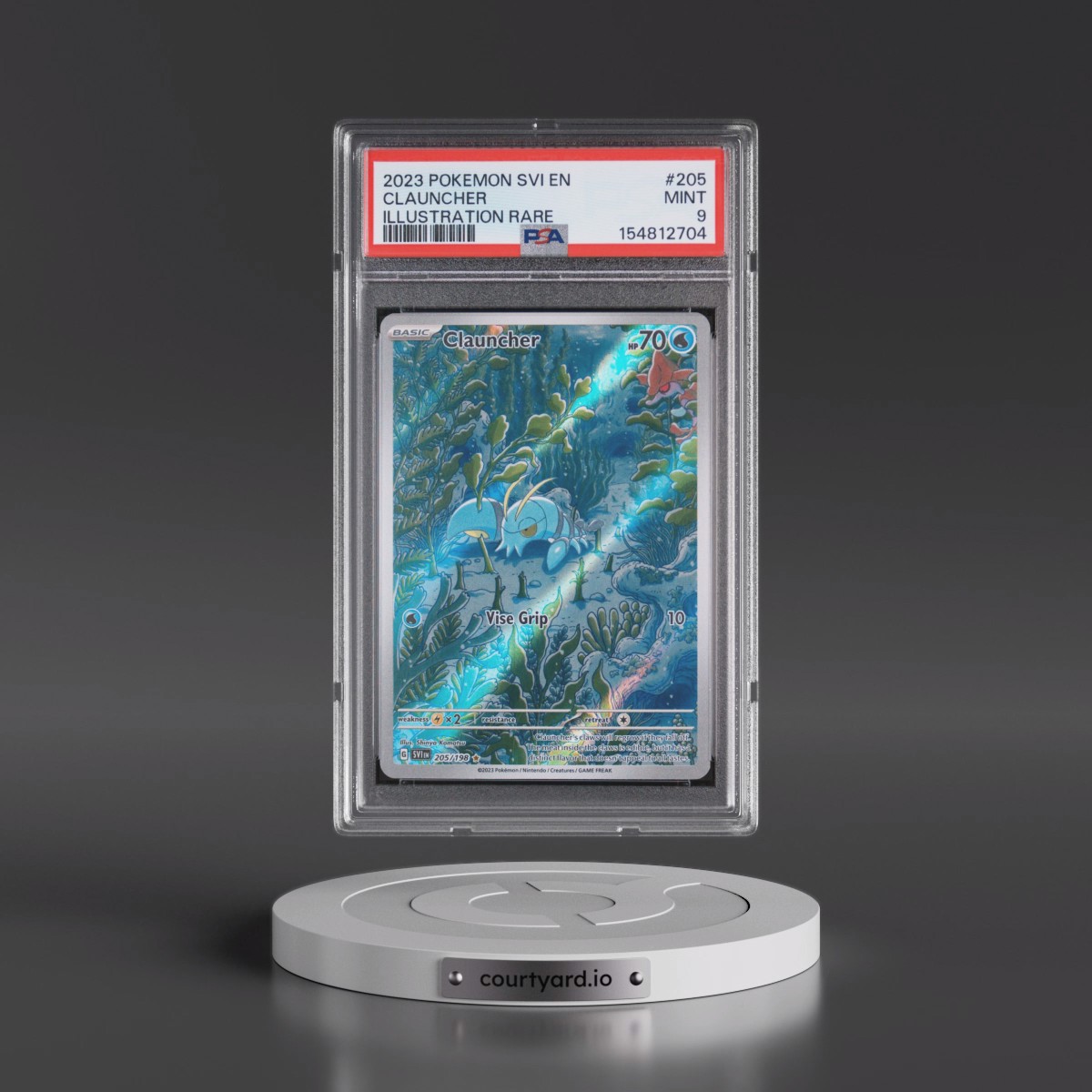 2023 Pokémon Svi EN-Scarlet & Violet #205 Clauncher - Illustration Rare (PSA 9 MINT)