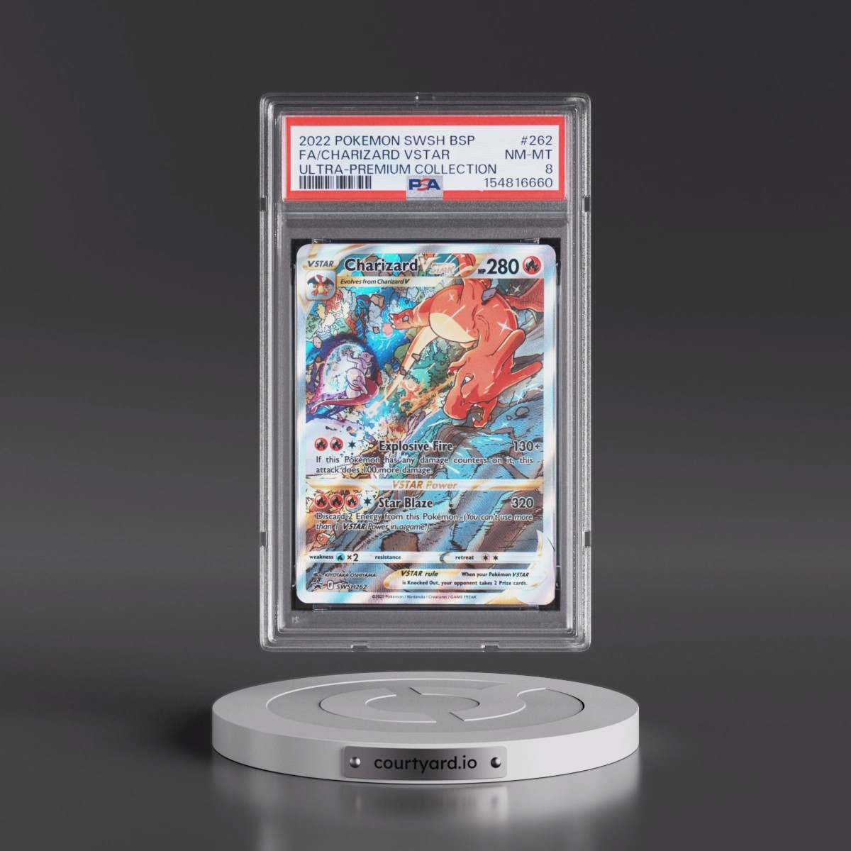 2022 Pokémon Swsh Black Star Promo #262 Charizard Vstar - Full Art Sword & Shield Ultra-Premium Collection-Charizard (PSA 8 NM-MT)