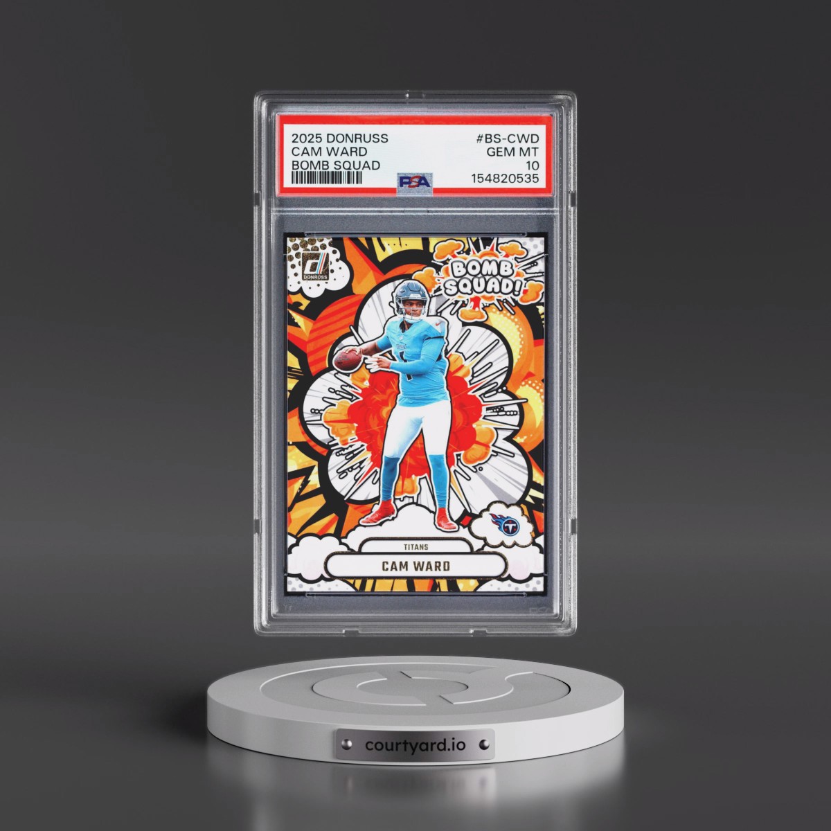 2025 Panini Donruss Bomb Squad #BS-CWD Cam Ward (PSA 10 GEM MINT)