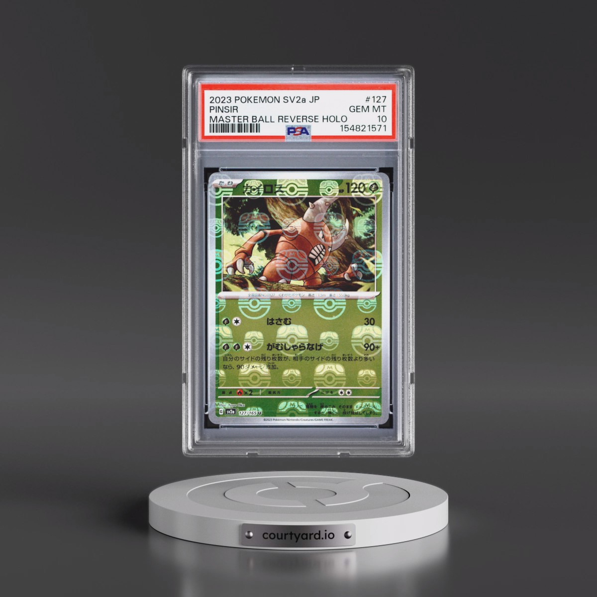 2023 Pokémon Sv2a-Pokémon 151 #127 Pinsir - Reverse Holo Master Ball (PSA 10 GEM MINT)
