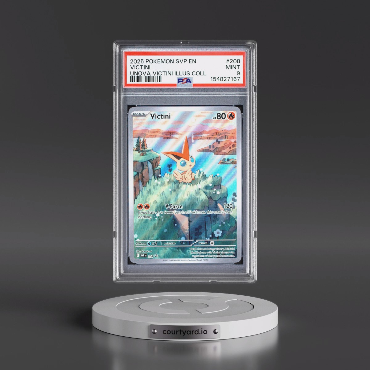 2025 Pokémon Svp EN-SV Black Star Promo #208 Victini - Unova Victini Illustration Collection (PSA 9 MINT)