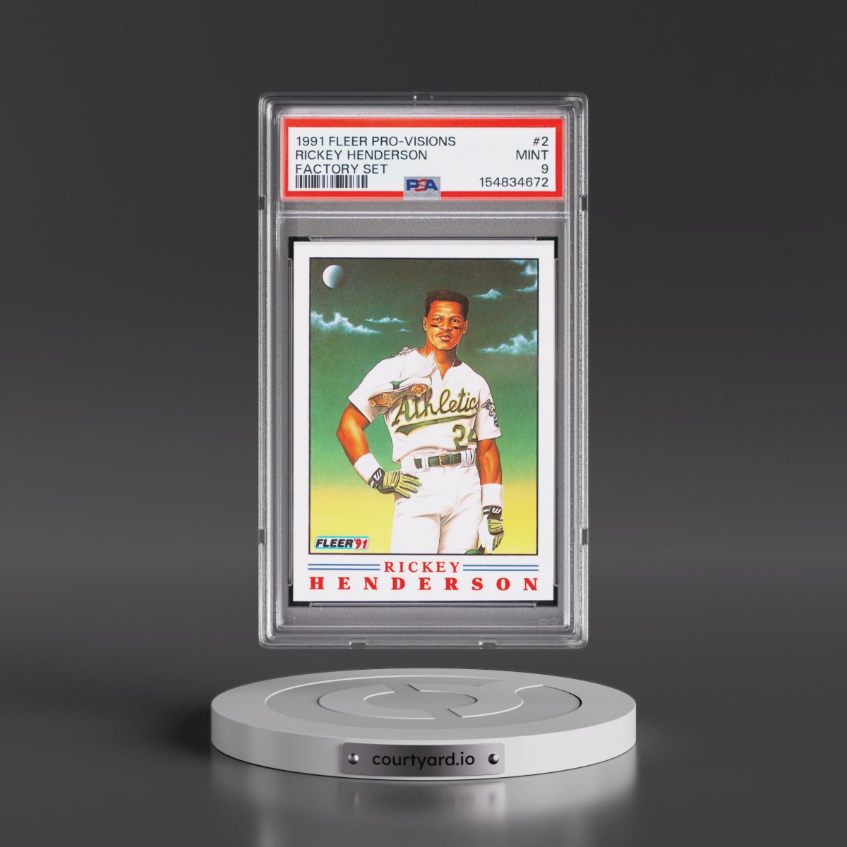 1991 Fleer Pro-Vision #2 Rickey Henderson - Factory Set (PSA 9 MINT)