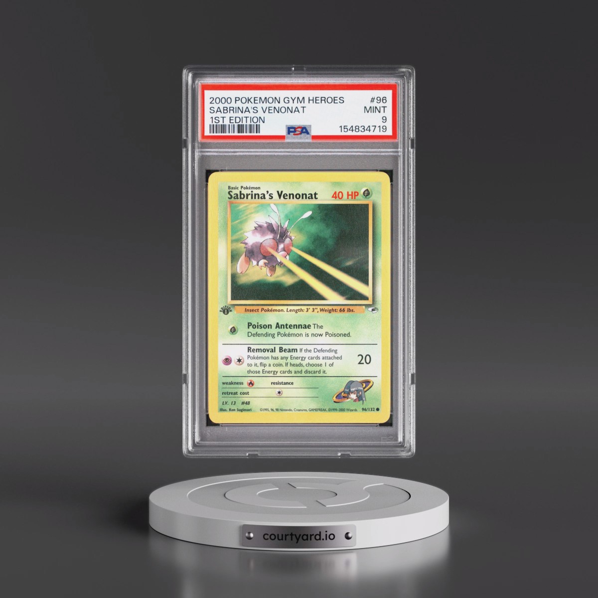 2000 Pokémon Gym Heroes #96 Sabrina's Venonat - 1st Edition (PSA 9 MINT)
