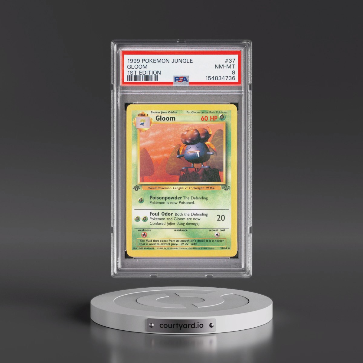 1999 Pokémon Jungle #37 Gloom - 1st Edition (PSA 8 NM-MT)