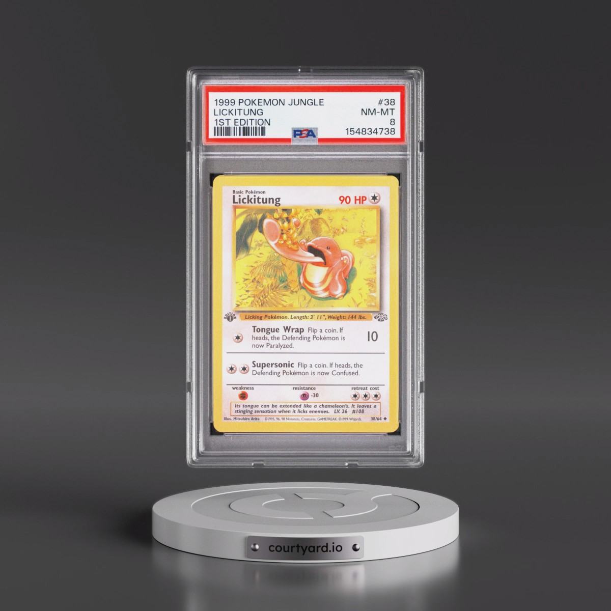 1999 Pokémon Jungle #38 Lickitung - 1st Edition (PSA 8 NM-MT)