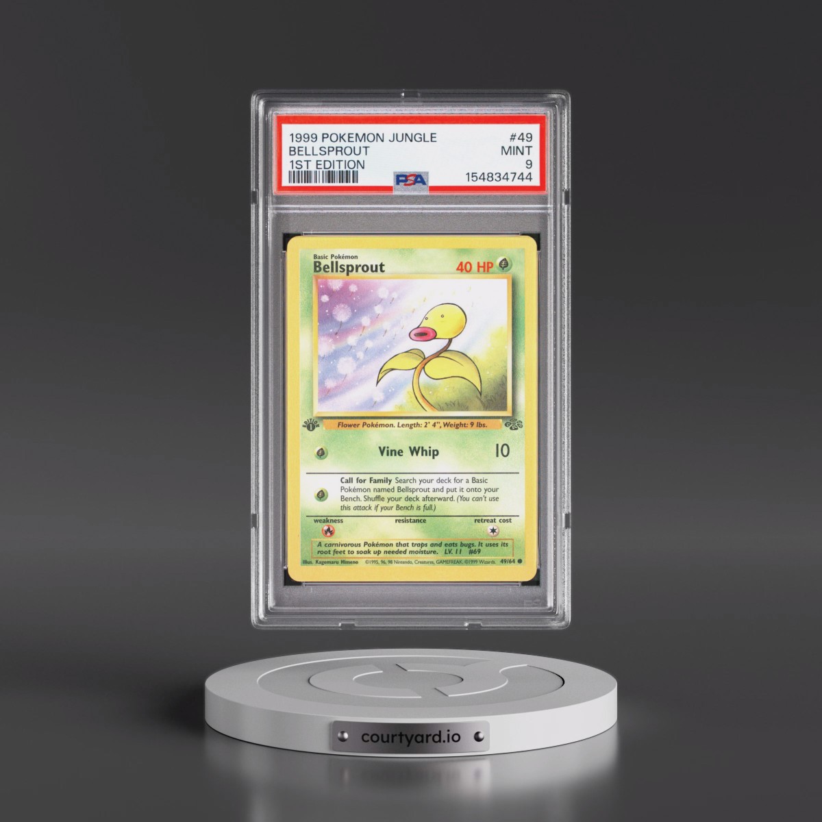 1999 Pokémon Jungle #49 Bellsprout - 1st Edition (PSA 9 MINT)