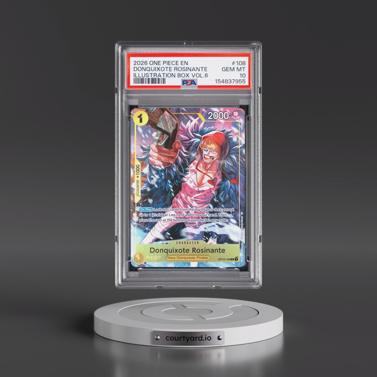2026 One Piece Promos #108 Donquixote Rosinante - Illustration Box Vol.6 (PSA 10 GEM MINT)