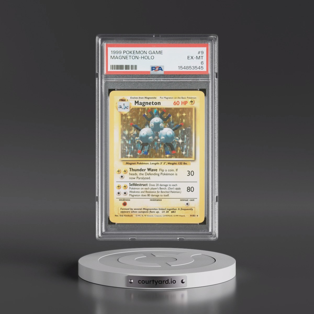 1999 Pokémon Game #9 Magneton - Holo (PSA 6 EX-MT)