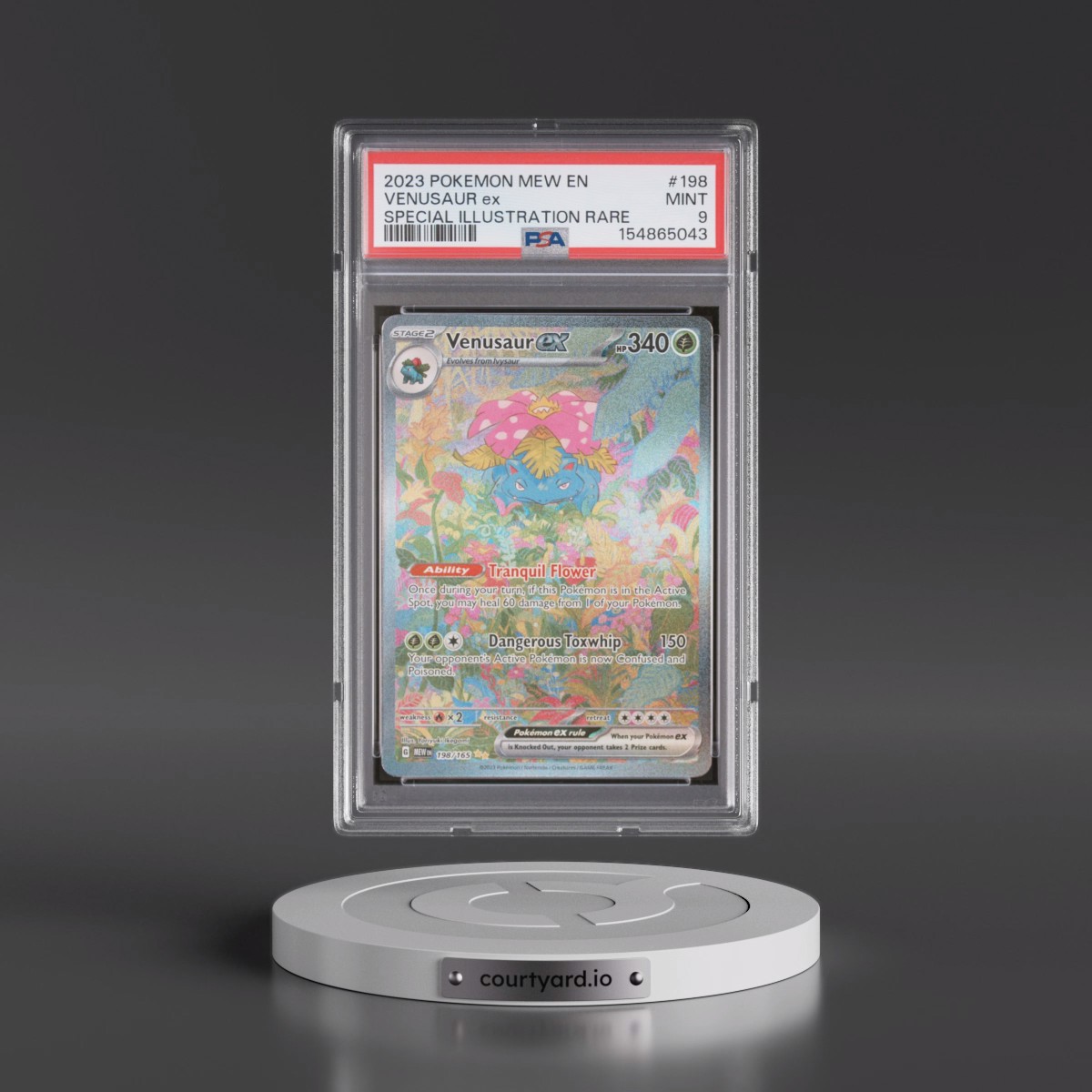 2023 Pokémon Mew EN-151 #198 Venusaur EX - Holo Special Illustration Rare (PSA 9 MINT)