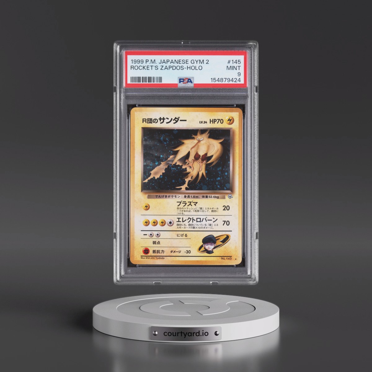 1999 Pokémon Gym 2 #145 Rocket's Zapdos - Holo (PSA 9 MINT)