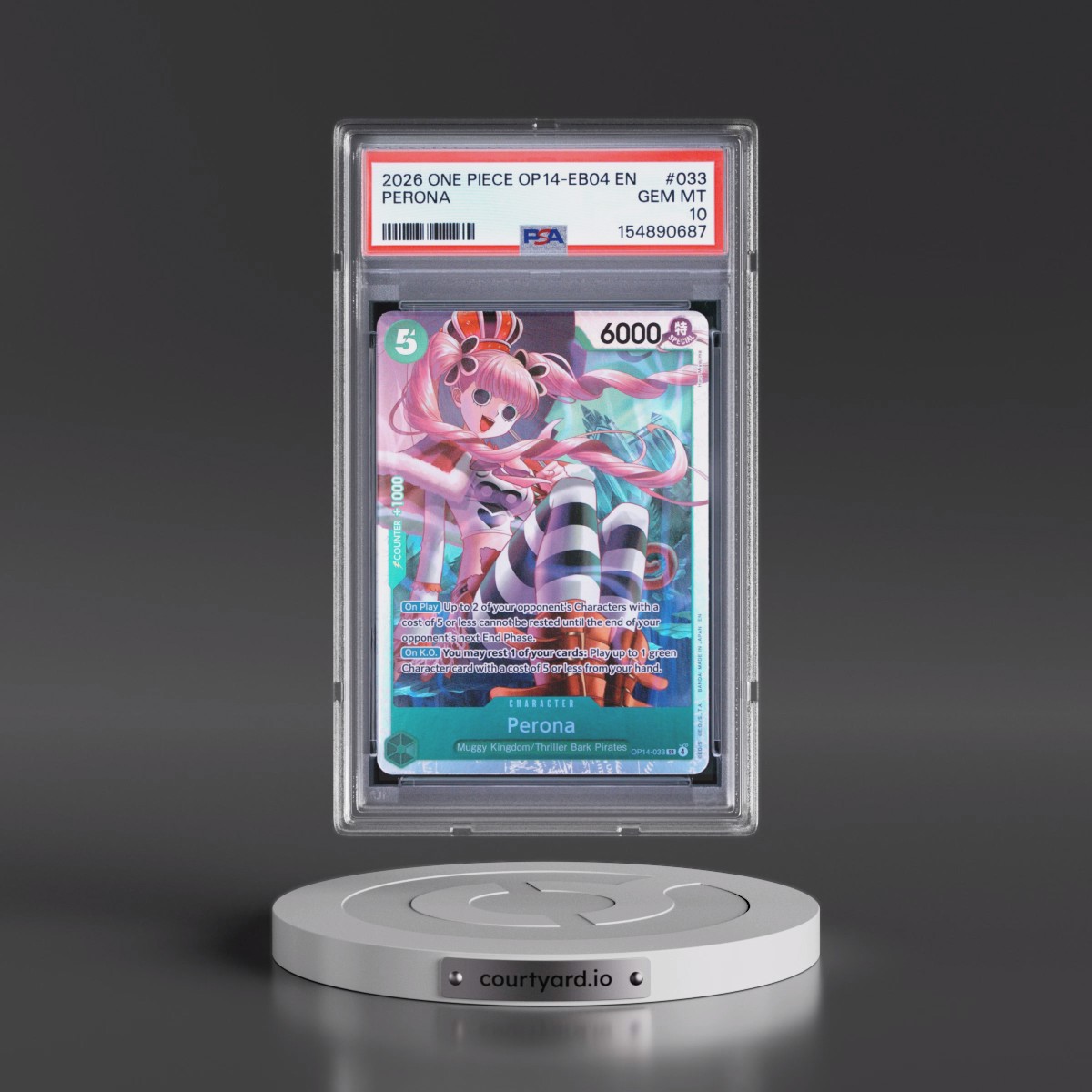 2026 One Piece OP14-EB04-the Azure Sea's Seven #033 Perona (PSA 10 GEM MINT)