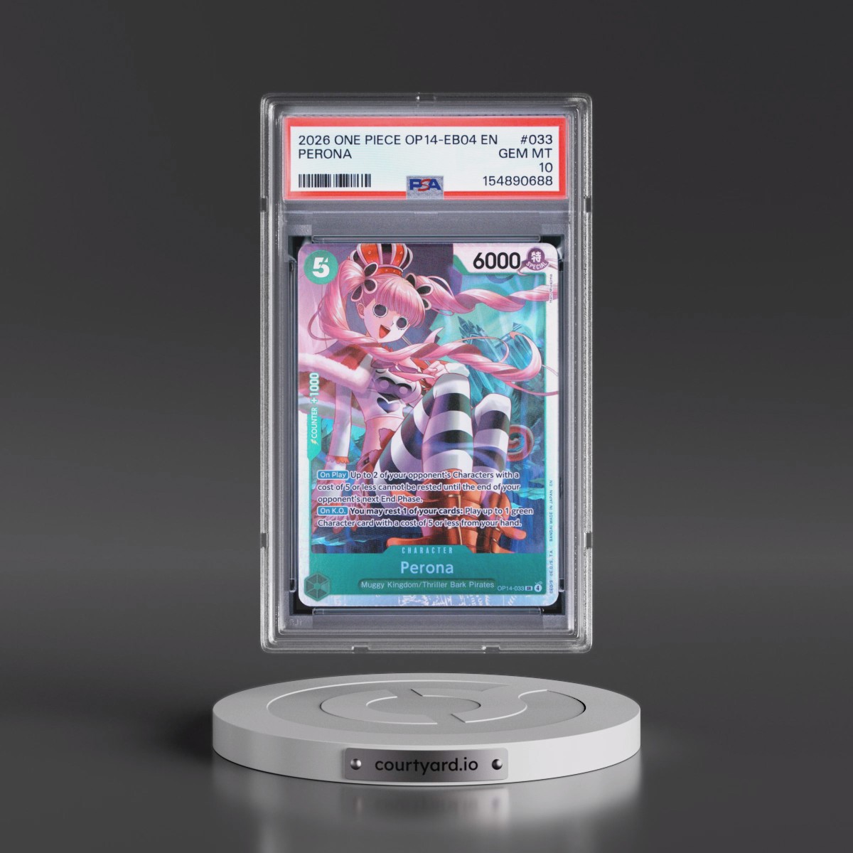 2026 One Piece OP14-EB04-the Azure Sea's Seven #033 Perona (PSA 10 GEM MINT)