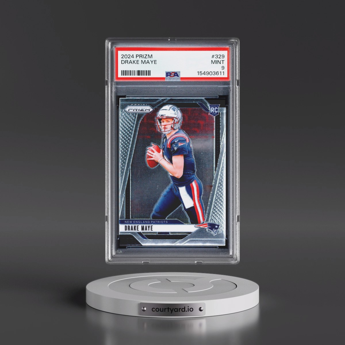 2024 Panini Prizm #329 Drake Maye (PSA 9 MINT)