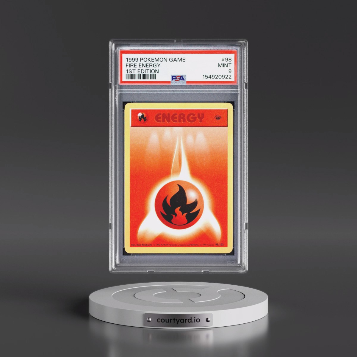 1999 Pokémon Game #98 Fire Energy - 1st Edition (PSA 9 MINT)