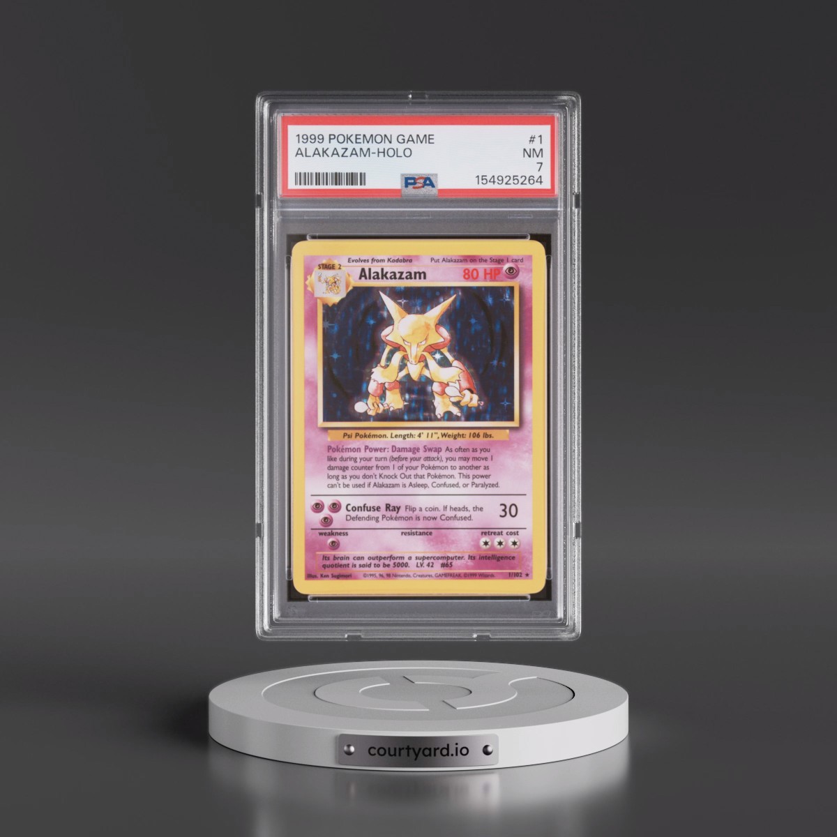 1999 Pokémon Game #1 Alakazam - Holo (PSA 7 NM)
