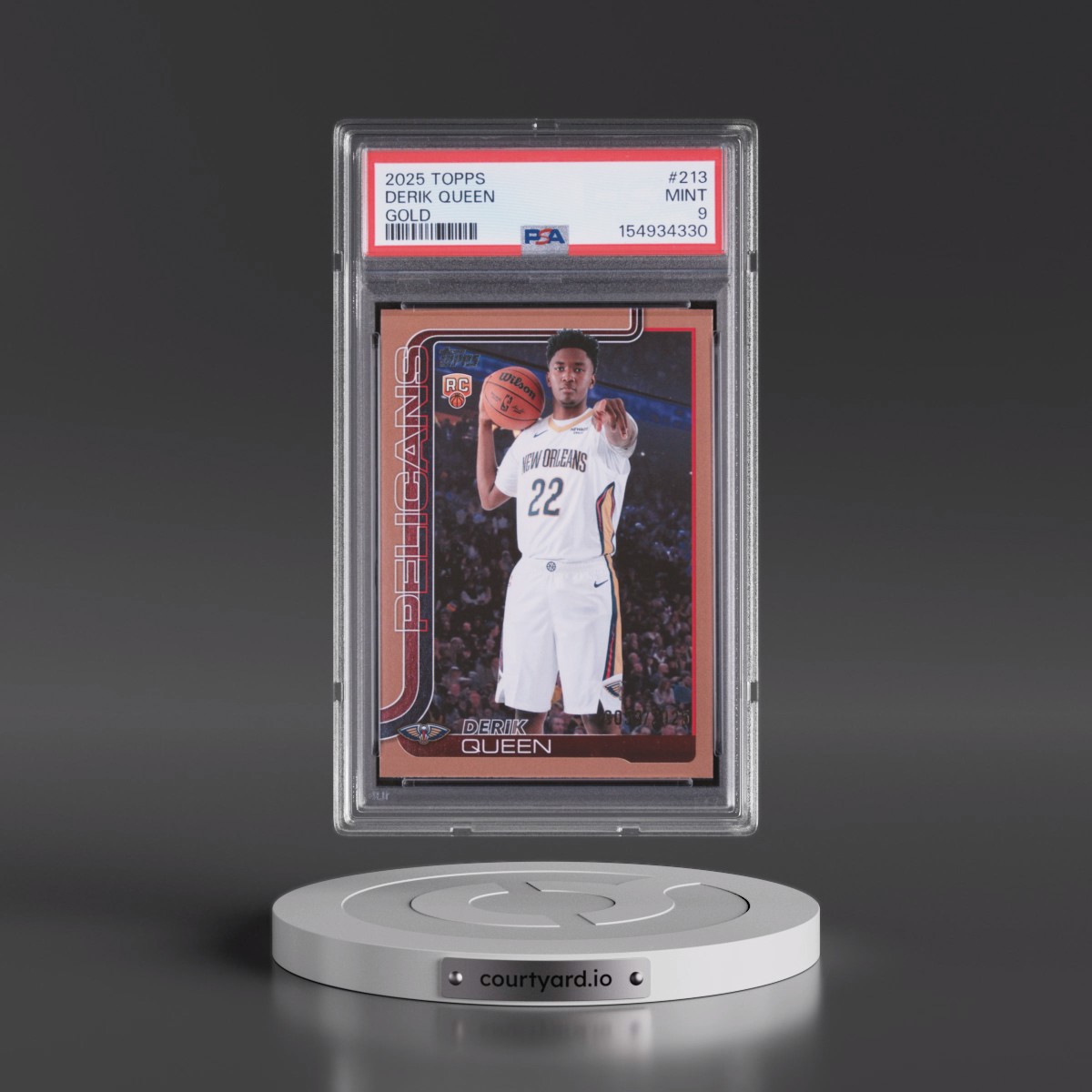2025 Topps #213 Derik Queen - Gold (PSA 9 MINT)