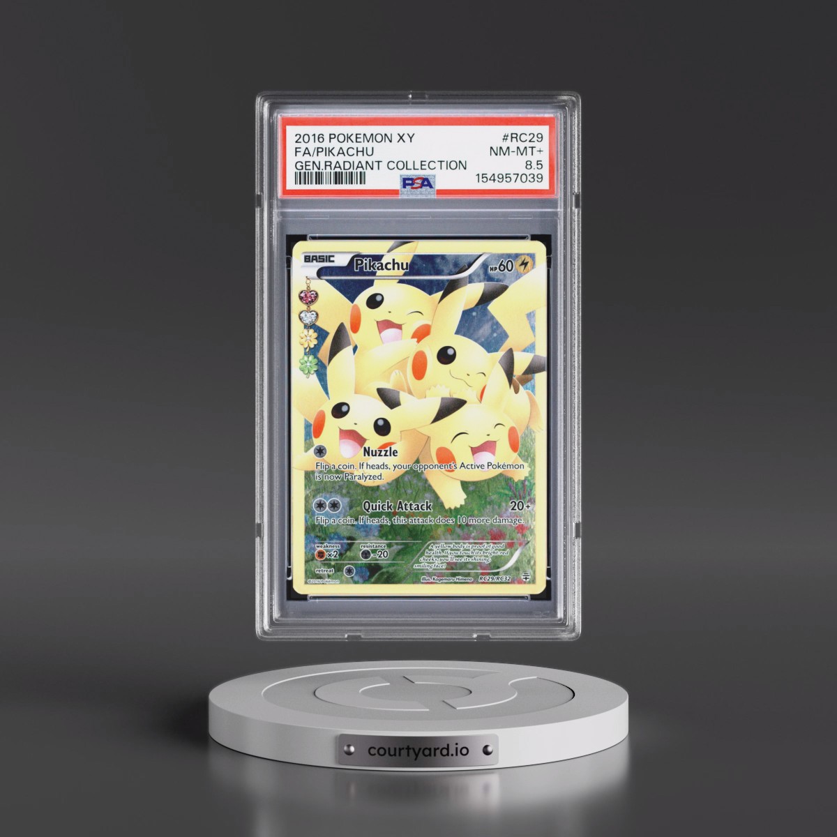 2016 Pokémon XY Generations Radiant Collection #RC29 Pikachu - Full Art (PSA 8.5 NM-MT+)