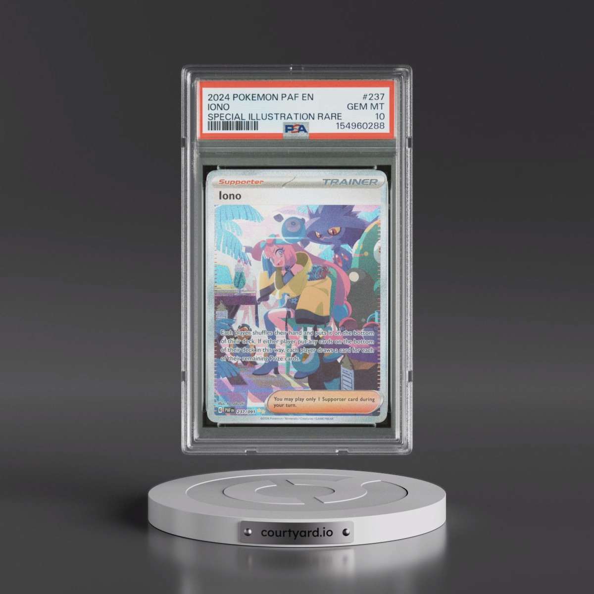 2024 Pokémon Paf EN-Paldean Fates #237 Iono - Special Illustration Rare (PSA 10 GEM MINT)