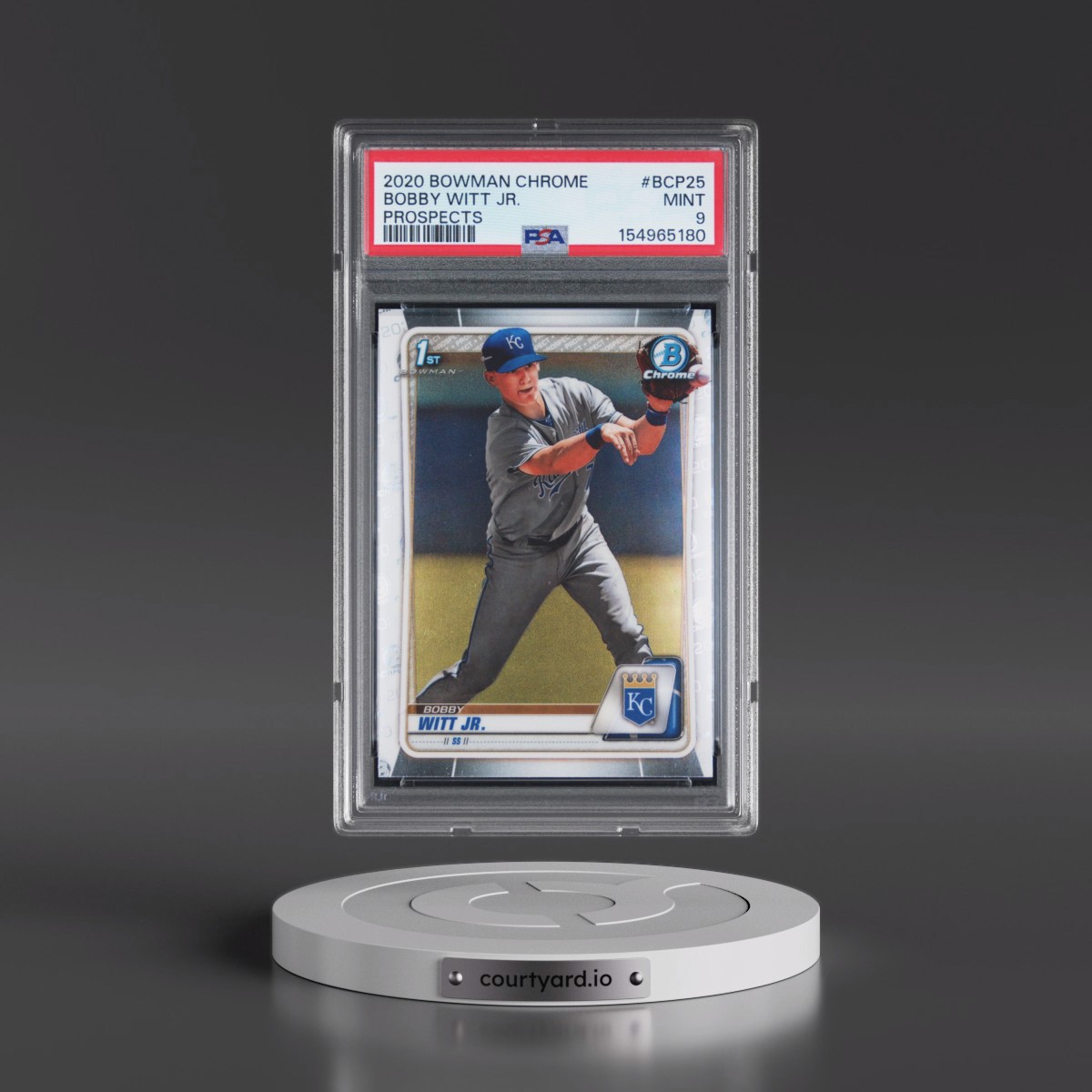 2020 Bowman Chrome Prospects #BCP25 Bobby Witt Jr. (PSA 9 MINT)